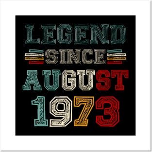 50 Years Old Legend Since August 1973 50th Birthday Posters and Art